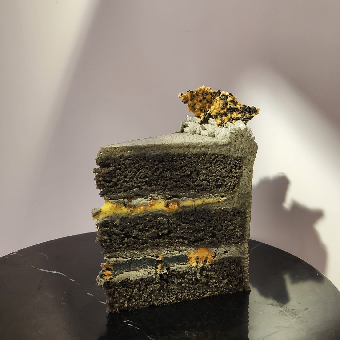 Black Sesame Calamansi Cake